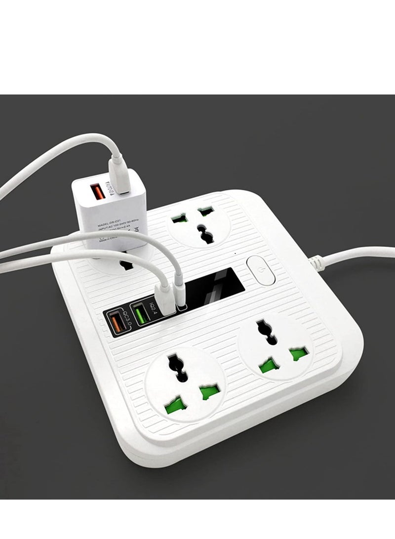 TIGER 2025 Power Strip Surge Protector with 4 Outlets, 3 USB Ports, 1 USB-C PD 40W QC3.0, 3000W, 6 Ft Extension Cord – Perfect for Home, Office, Hotel, and Device Charging (Black) – Overload Protection, Fast Charging & Safe Use  - Image 3