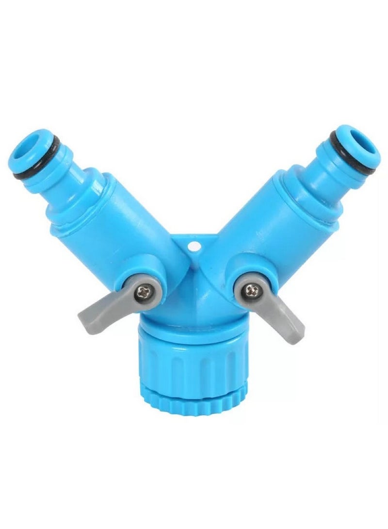 AQUA CRAFT Plastic Valve Y Switch Coupling With Swivel Adapted To Tap Of Garden Female - Image 2