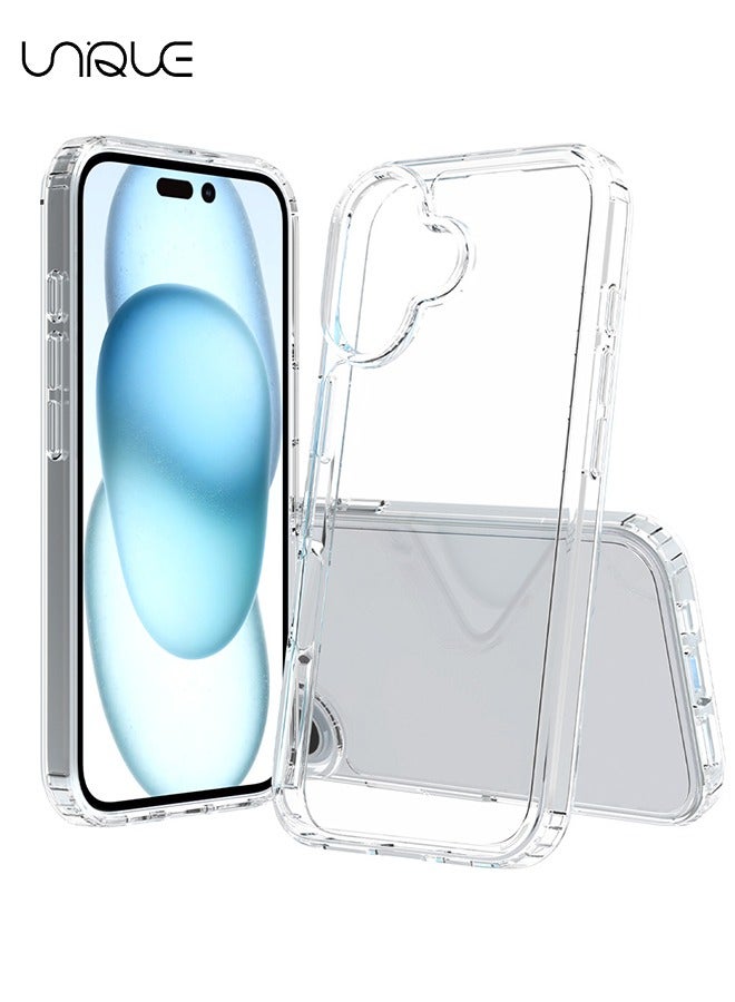 Unique Compatible with iPhone 16 Case, Crystal Clear, Anti Yellowing, Scratch Resistance, Shockproof, Translucent, Slim Design, Raised Edges, Bumper Cover,TPU Drop Protection (Clear) - Image 1