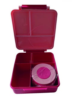 BrainGiggles BrainGiggles Insulated Bento Lunch Box for Kids - 1600ml Leak-Proof BPA-Free Thermos with Food Jar - Microwave-Safe Portable & Easy to Clean - Ideal for School Travel Home & Office - Red  - Image 1