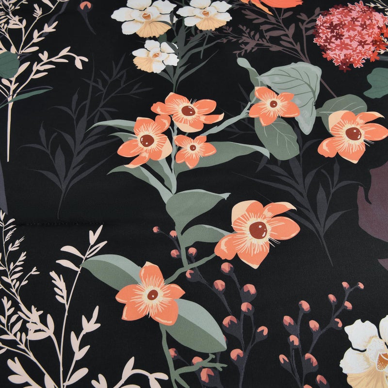 Yiran Black Red Floral Comforter Set Queen Size, 7 Piece Winter Comforter Bedding Set, Colorful Farmhouse Bed in a Bag, Soft Microfiber Complete Bedding Set with Sheets for All Season - Image 5
