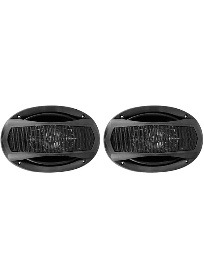 Generic Car Speaker Dual Cone Audio System | Peak Power | Universal Fit | High-Performance Sound | Easy Installation | Durable Design | Coaxial Flush Mount Music Speaker 2 Pcs- Black (T6995)  - Image 1