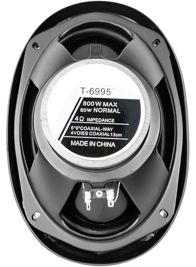 Generic Car Speaker Dual Cone Audio System | Peak Power | Universal Fit | High-Performance Sound | Easy Installation | Durable Design | Coaxial Flush Mount Music Speaker 2 Pcs- Black (T6995)  - Image 4