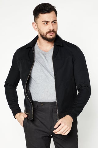 Men Long Sleeve Textured Full Zipper Motorcycle Jackets, Black - pzsku/ZD32BCA538B4BB3DDC8B4Z/45/1747404789/af7c24f4-f532-4902-9a6b-c5bff9945d0b