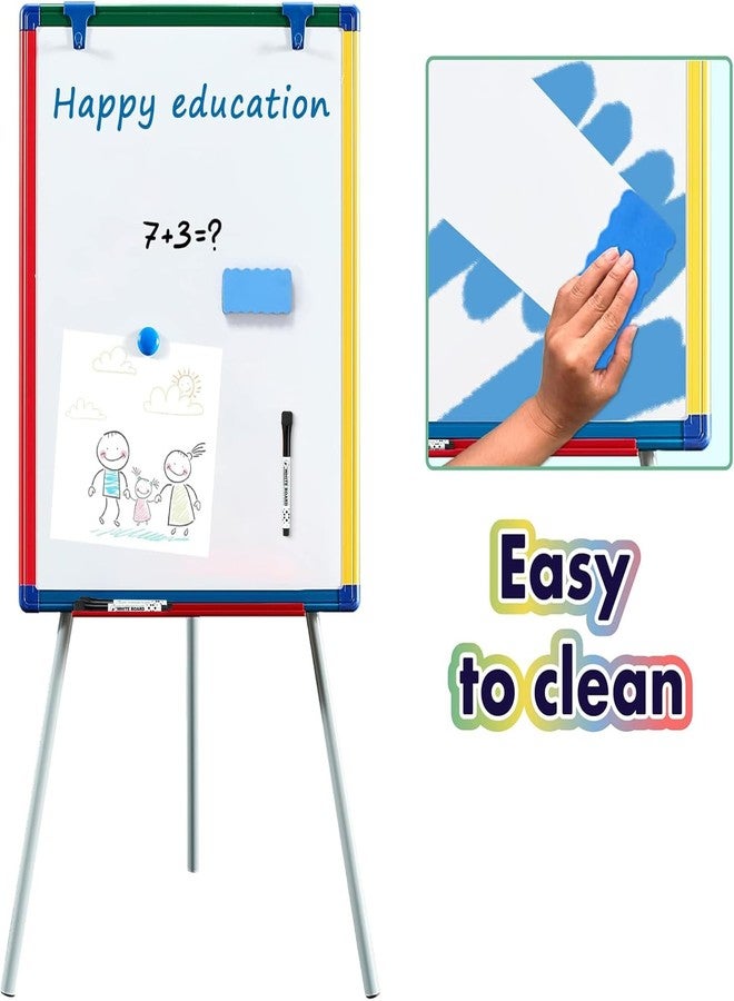 إس سوان كرون لوحة بيضاء قابلة للمسح للأطفال، مقاس 24 × 18 بوصة، حامل فني للأطفال، حامل ثلاثي مغناطيسي، لوحة بيضاء ولوحة عرض قابلة للطي مع حامل قابل لتعديل الارتفاع، مثالية للأطفال - Image 2