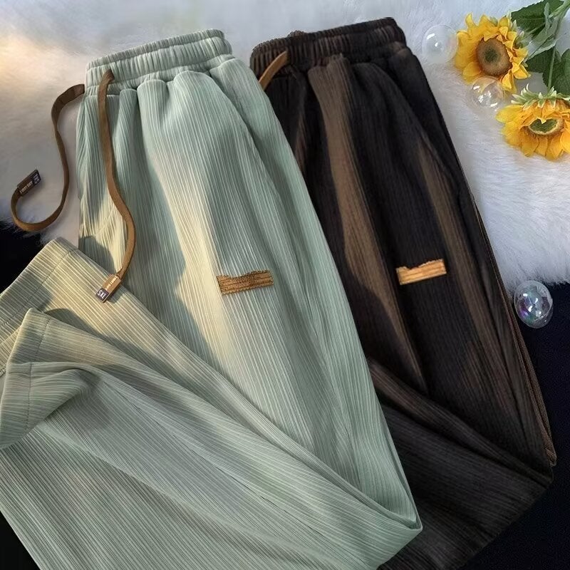 Ice Silk Pants Men's Quick-drying Casual Pants Men's Summer New Arrival Trousers Breathable Loose Men's Pants Draping Wide-leg Pants for Boys - Image 5