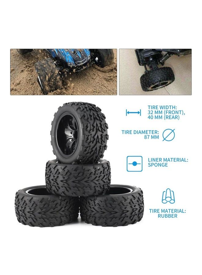 NIBEMINENT 4-Piece Of Wheel Rim Tires For Monster Truck 15 x 24cm - Image 3