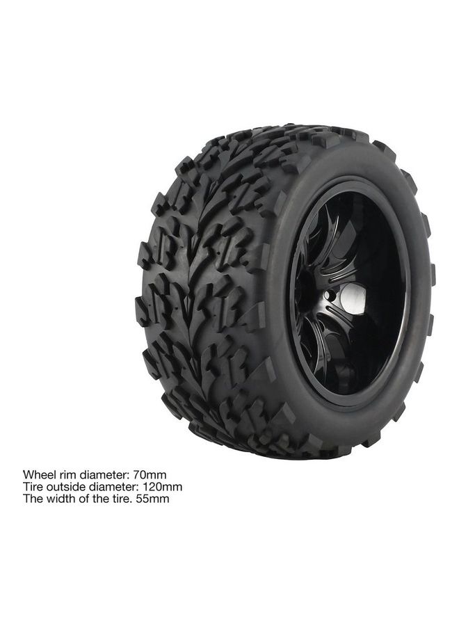 NIBEMINENT 4-Piece Of Wheel Rim Tires For Monster Truck 15 x 24cm - Image 5