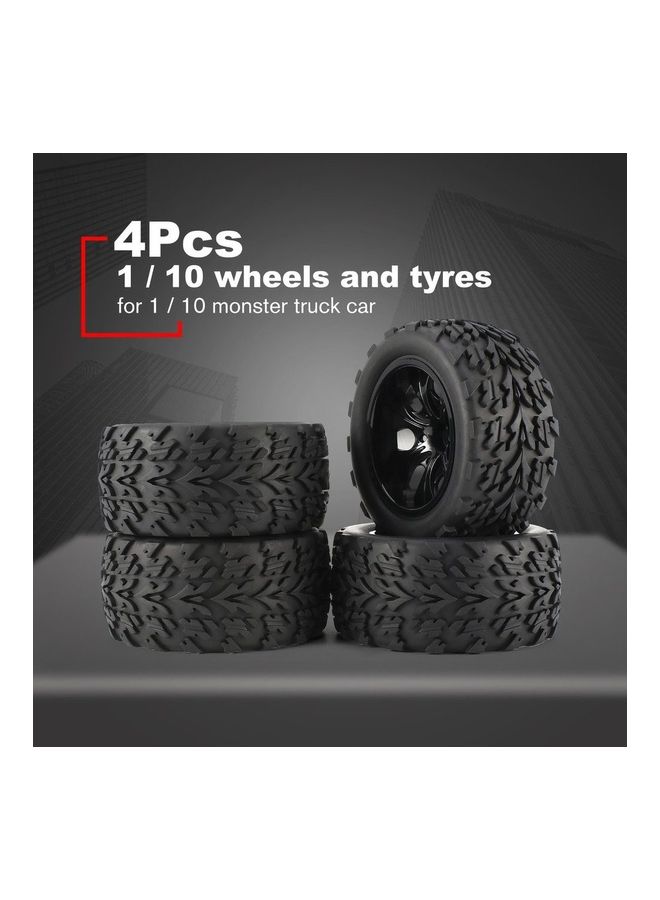 NIBEMINENT 4-Piece Of Wheel Rim Tires For Monster Truck 15 x 24cm - Image 2