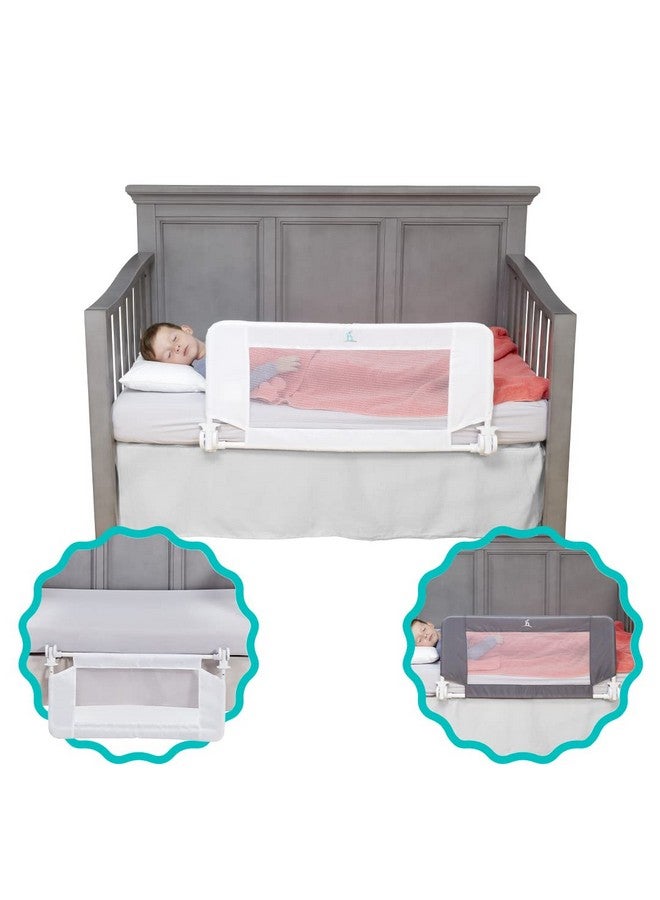 hiccapop Convertible Crib Bed Rail For Toddlers ; Crib Rail Guard Toddler Bed Rail For Crib ; Baby Bed Rail Guard With Reinforced Anchor Safety - Image 2