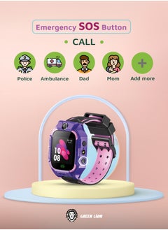 GREEN LION Smart Kids Watch Series 5 with GPS and Sim Card Slot and Two-Way Call and SOS Alarm and Location Purple  - Image 4