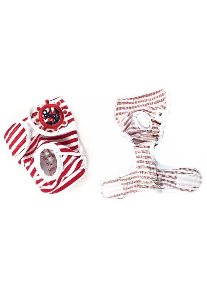 Geustos - Hygiene Washable Female Pet Dog Sanitary Diaper Red 25 x 1.50 x 25cm - Image 1