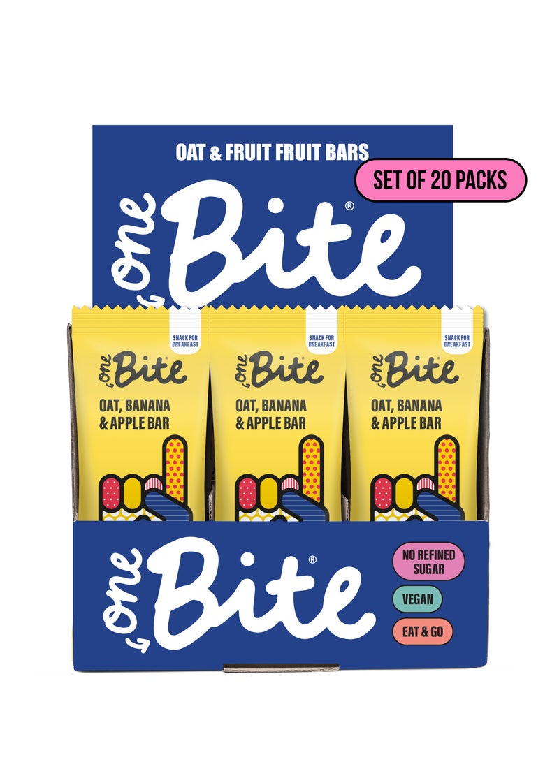 One Bite One Bite Fruit & Oat Bar Banana and Apple 45g 20s 