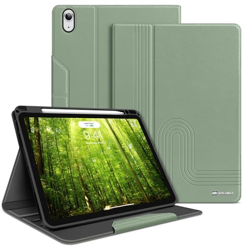 H HOLIMET Case for iPad Air 11 inch M3 2025 2024/iPad Air 5th Generation 2022/iPad Air 4th Generation 2020 10.9 Inch with Pencil Holder Shockproof Protective Cover for iPad Air 6/5/4 Vegan Leather - Image 1