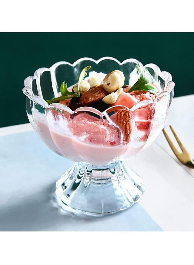 6 Pack Glass Dessert Bowls - 5 Oz Glass Ice Cream Cups Mini Trifle Footed Dessert Bowls for Dessert, Sundae, Ice Cream, Salad - Image 4