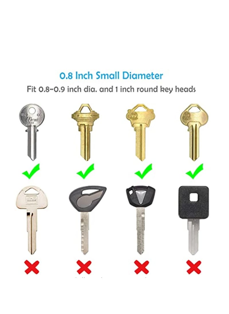 Generic Small Key Covers Tags, Bright Colored Key Caps Silicone Key Covers Elastic Key Tags Key Identifier Coding Rings, 0.8 Inch Dia Key Identifiers, 24PCS in 8 Colors Mixed Color  - Image 2