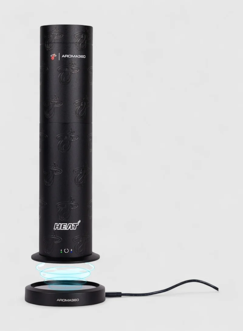 AROMA360 x NBA - Miami Heat Wireless Pro Diffuser for Essential Oils - Cold-Air Diffusion - 600 sq.ft. Coverage - Waterless Air Diffuser for Home, Office and Business