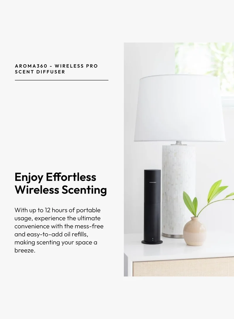 Aroma360  x NBA - Miami Heat Wireless Pro Diffuser for Essential Oils - Cold-Air Diffusion - 600 sq.ft. Coverage - Waterless Air Diffuser for Home, Office and Business  | Best Price UAE