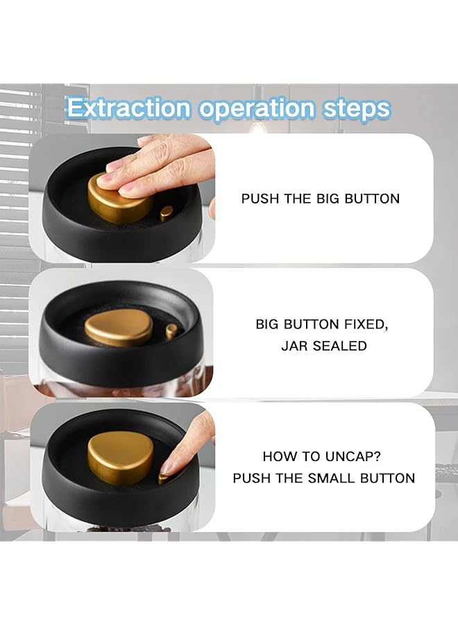 جيه زد اس برطمانات تخزين زجاجية للمطبخ، علب قهوة بغطاء محكم الغلق، حاويات تخزين طعام مثالية لحبوب القهوة والشاي والسكر والحلوى والتوابل (1200 مل) - Image 3