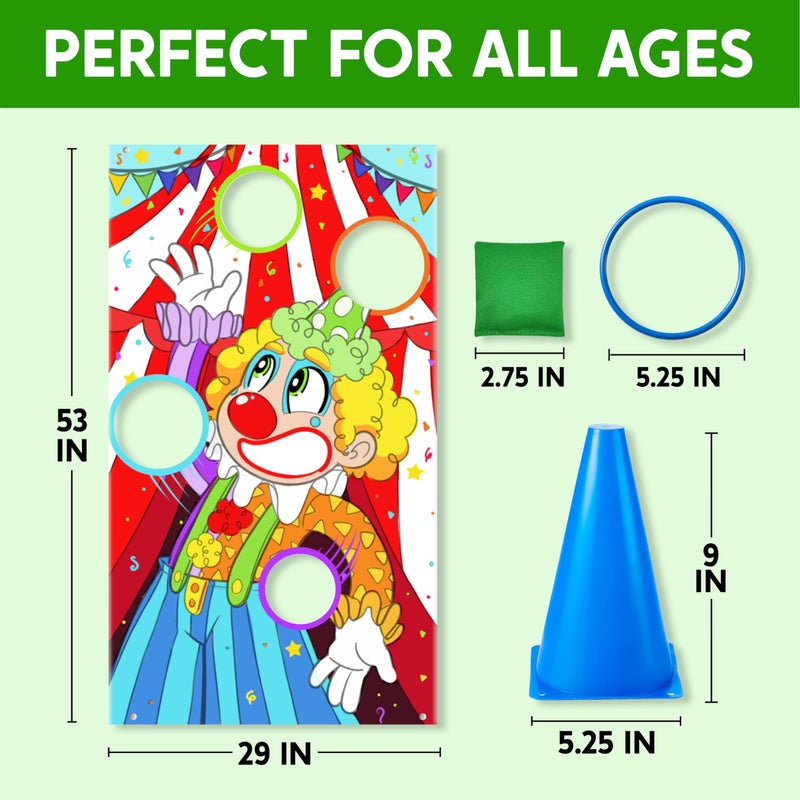 JOYIN 31PCS 3 in 1 Carnival Games, Easter Ring Toss Yard Set, Bean Bags, Cones - Outdoor Toys for Toddlers & Kids, Children's Indoor Play, Family Fun, Kids Party Cornhole Set, Lawn Games - Image 5