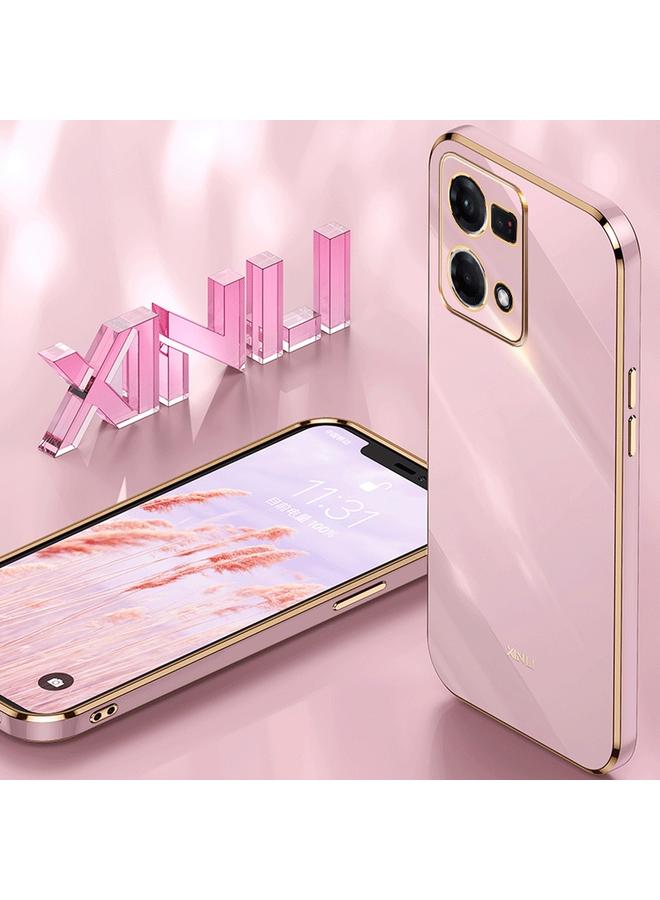S-TOP Case For OPPO Reno7 4G Global XINLI Straight Edge 6D Electroplate TPU Phone Case - Image 3