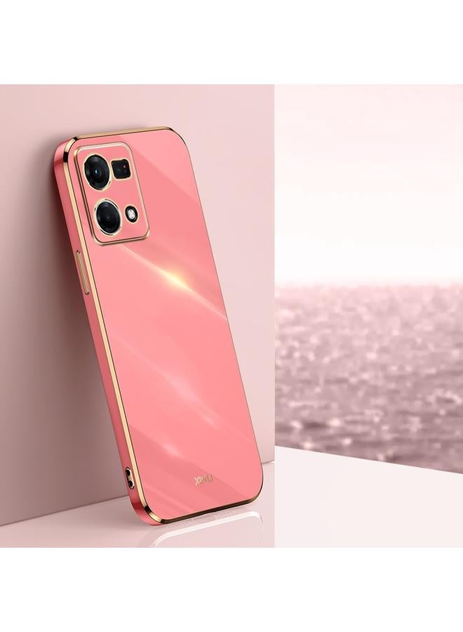 S-TOP Case For OPPO Reno7 4G Global XINLI Straight Edge 6D Electroplate TPU Phone Case - Image 1