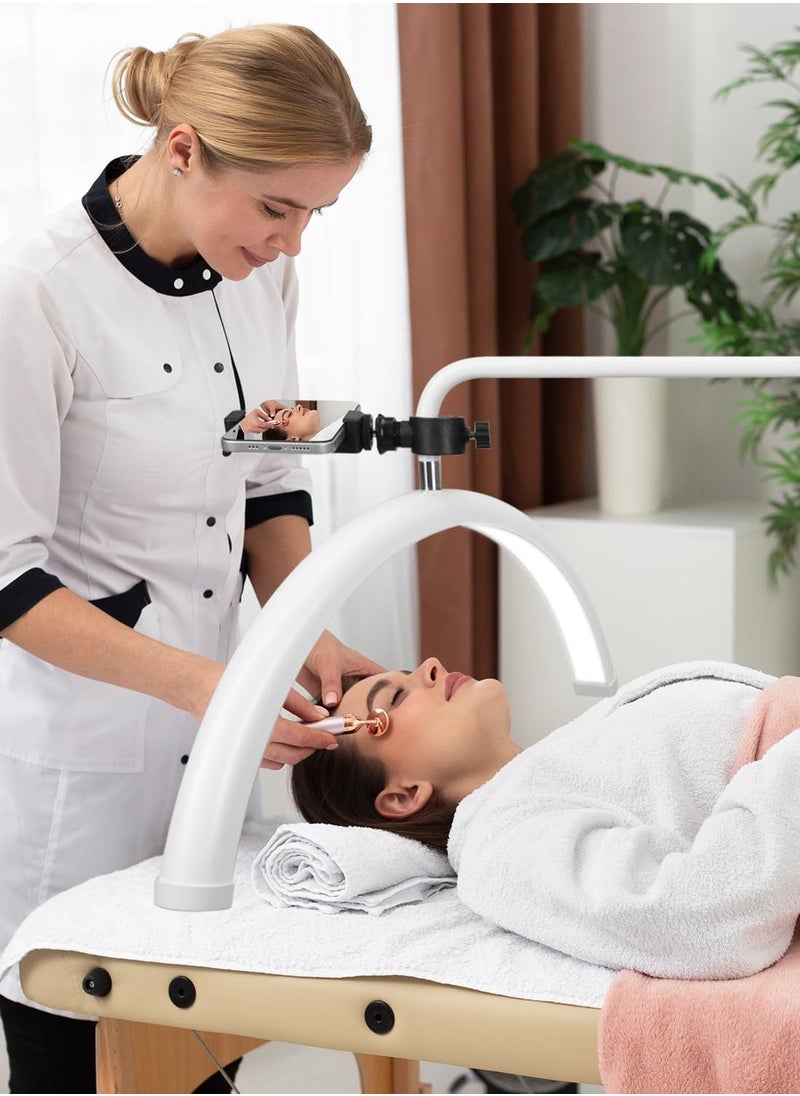 Bukela - Eyelash Lamp - Dimmable LED Floor Lamp Lash Light for Eyelash Extensions, Salon SPA, Esthetician - Rotating Half-Moon Head, Shadowless Lighting, Adjustable Brightnes - Image 1