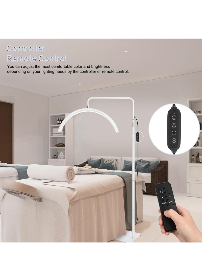 Bukela - Eyelash Lamp - Dimmable LED Floor Lamp Lash Light for Eyelash Extensions, Salon SPA, Esthetician - Rotating Half-Moon Head, Shadowless Lighting, Adjustable Brightnes - Image 1
