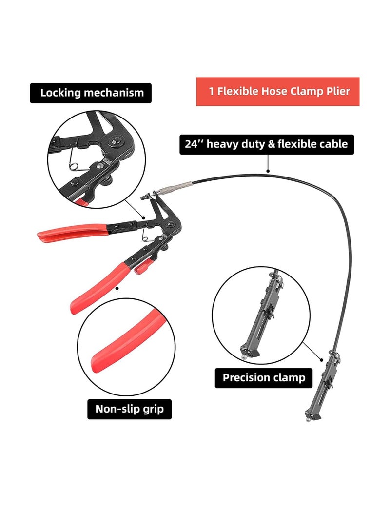 ABBASALI 9pcs Wire Long Reach Hose Clamp Pliers Set Fuel Oil Water Hose Auto Tools - Image 2