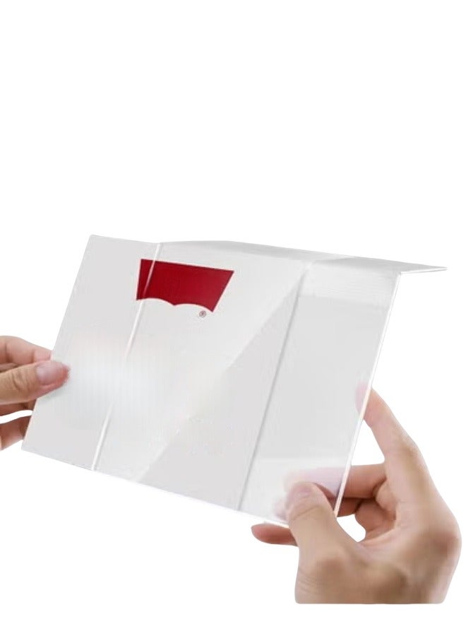 Eckek  Self Adhesive Label Holder Acrylic Price Tag Displays Sign Holder Clear Table Counter Top Stand 2 Pack - Image 3