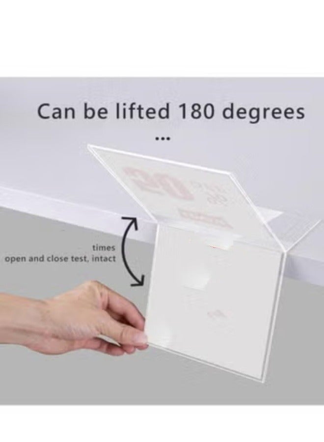 Eckek  Self Adhesive Label Holder Acrylic Price Tag Displays Sign Holder Clear Table Counter Top Stand 2 Pack - Image 5