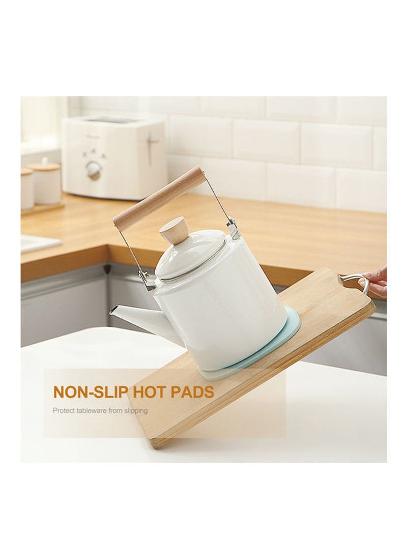 NIBEMINENT TPR Thickened Anti-Scalding Heat Insulation Pad Light Blue 16x0.5x16cm  - Image 5