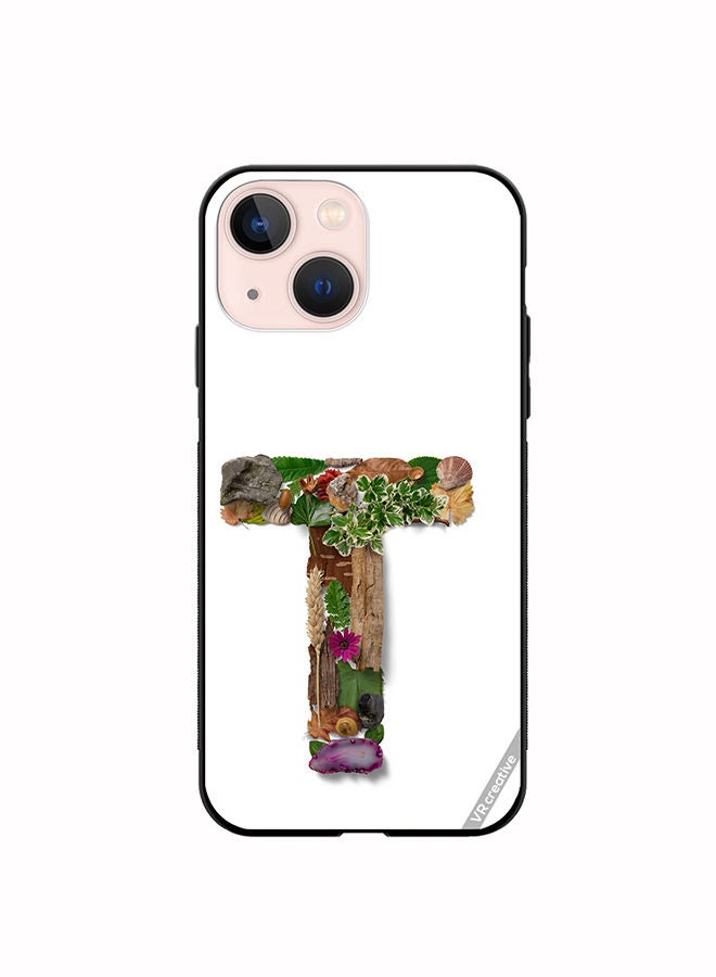 VR CREATIVE Protective Case Cover For Apple iPhone 14 Alphabet T Design Multicolour - Image 1