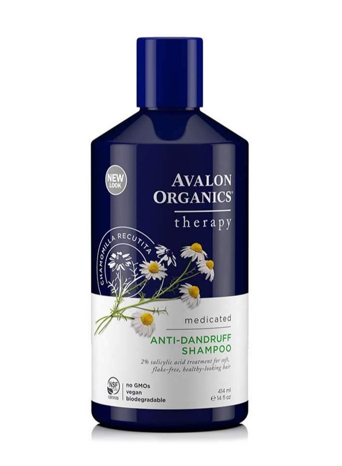 أفالون أورجانيكس شامبو مضاد للقشرة، بالبابونج الألماني، 14 أونصة سائلة 414 مل