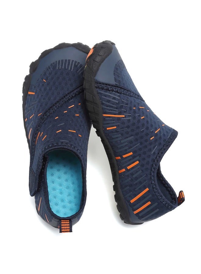 CIOR Kids Boys & Girls Water Shoes Sports Aqua Athletic Sneakers Lightweight Sport Fast Dry Shoes(Toddler/Little Kid/Big Kid), 11.navy.orange, 10.5 Little Kid - Image 1