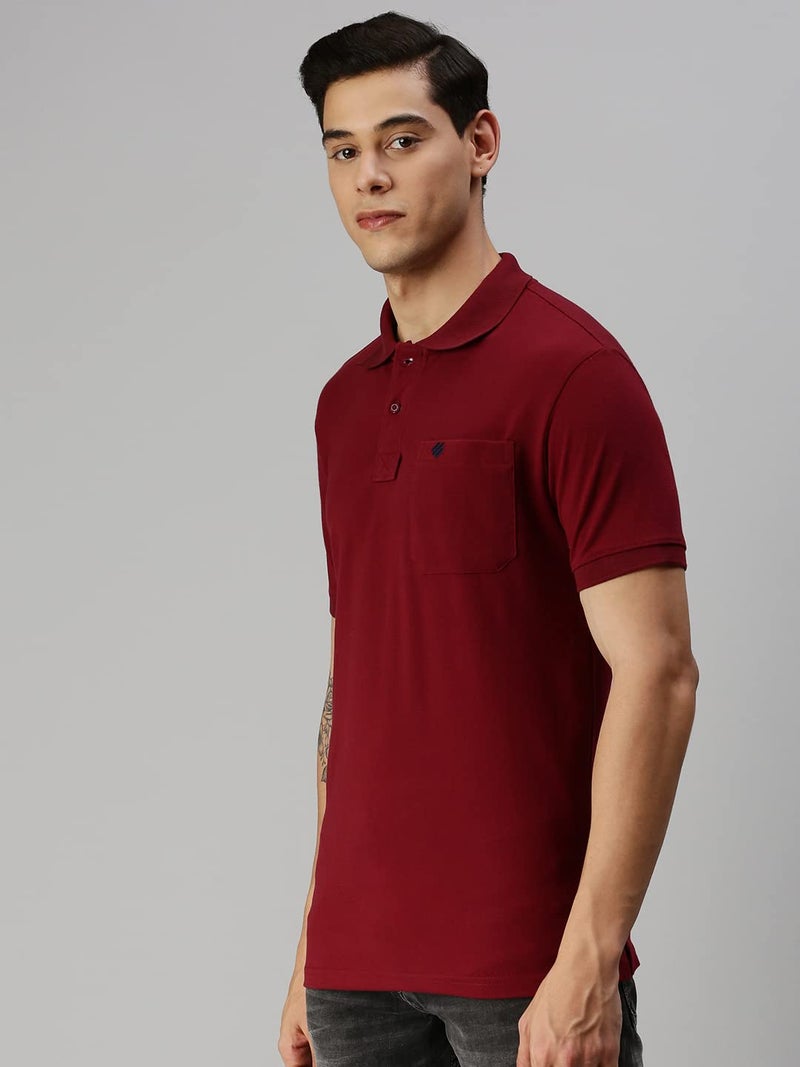 ONN Men's Solid Regular Fit Polo NC432_MRN_1PC_Maroon_XXL - Image 3