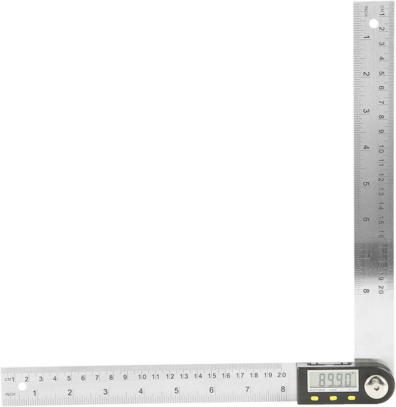 Stainless steel digital angle measuring ruler, digital angle ruler, electronic protractor, plastic black and white 200mm - Image 4