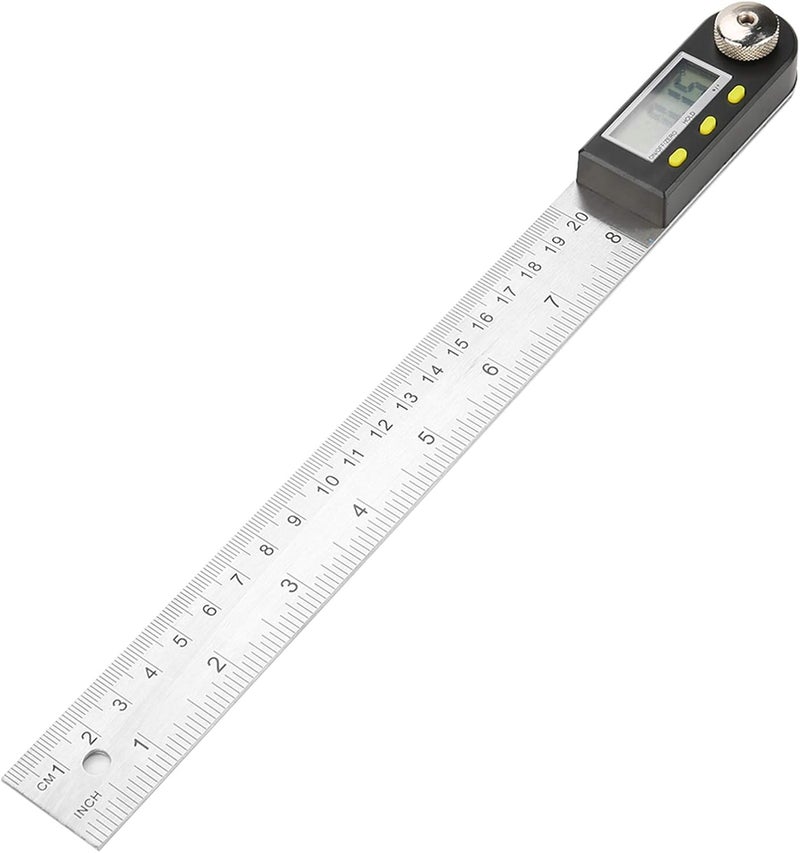 Stainless steel digital angle measuring ruler, digital angle ruler, electronic protractor, plastic black and white 200mm - Image 5