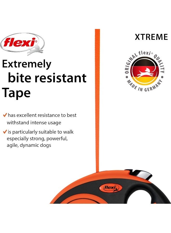 Flexi Xtreme Tape Leash 5M Small - Black/Orange - Image 3