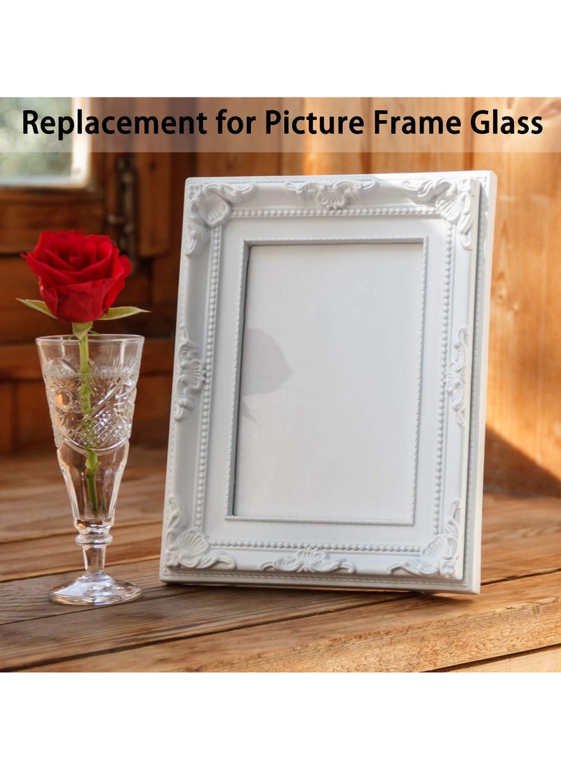 15 Pieces Clear Acrylic Sheets 0.04 inch Thickness 5 x 7 Inches Transparent Square Panel Sheets with Protective Film for Picture Frame, Display Projects, DIY Craft