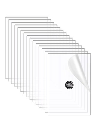 15 Pieces Clear Acrylic Sheets 0.04 inch Thickness 5 x 7 Inches Transparent Square Panel Sheets with Protective Film for Picture Frame, Display Projects, DIY Craft - pzsku/ZD32C94BB99979ABD8F0BZ/45/_/1725090901/afb81bde-7dba-48be-9910-966b0e1f0d95