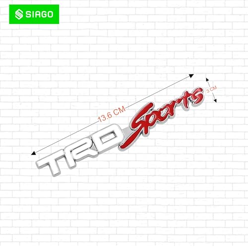 SIAGO SIA307 Premium TrdSports Metal Car Sticker - Durable & Stylish Auto Emblem for Vehicles - Customizable Designs - Easy Installation - Weather-Resistant & Long-Lasting - Image 3
