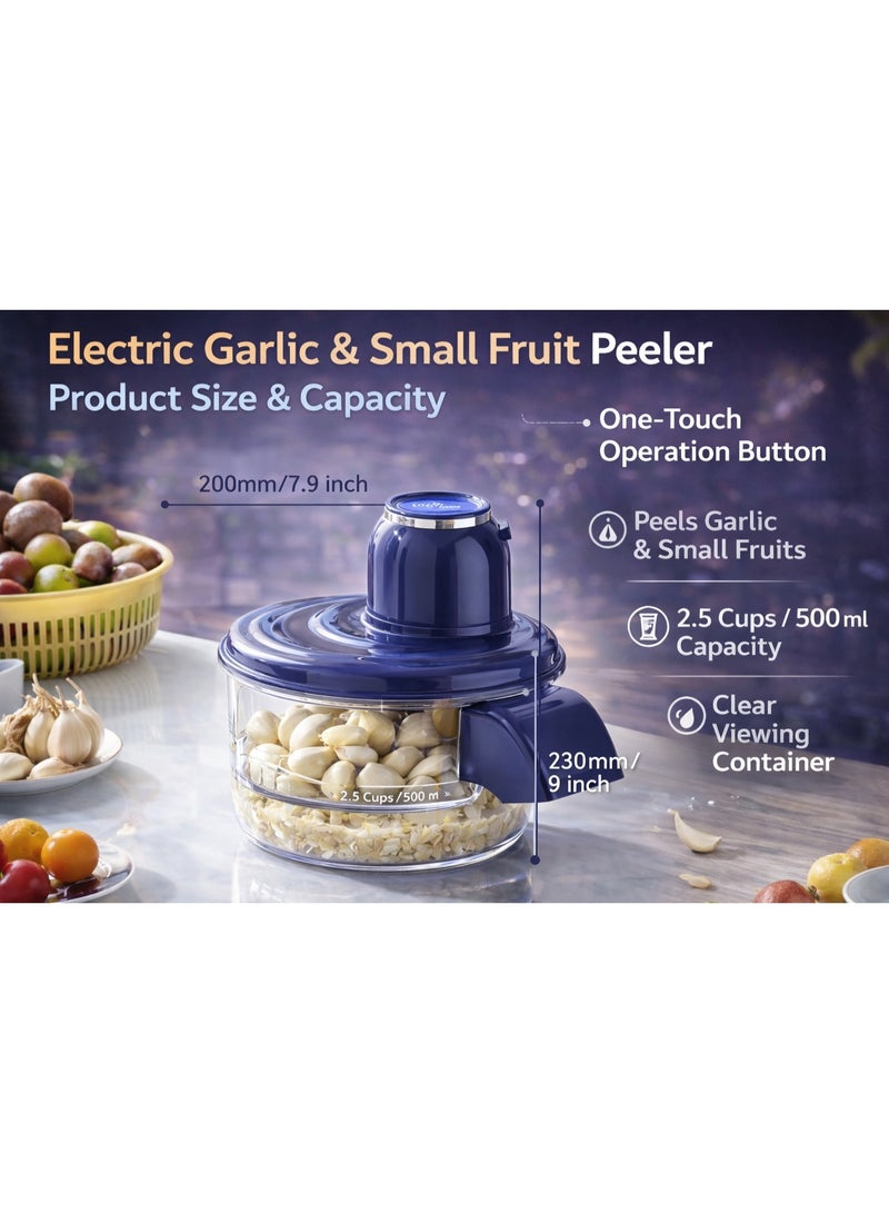 آلة تقشير الخضراوات الكهربائية الأوتوماتيكية – أداة تقشير للفواكه الصغيرة ومقشر ثوم فعال – أداة مطبخ عملية لتقشير الثوم والطماطم الكرزية والعنب - Image 2