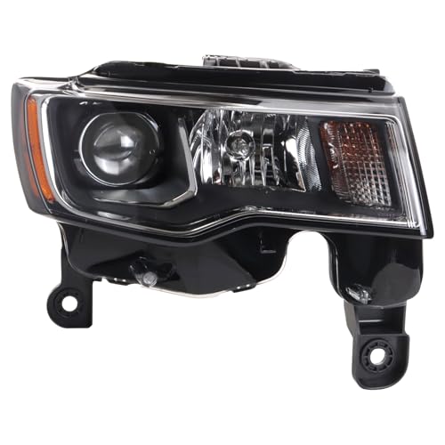 TRQ Right Headlight Assembly Passenger Side Compatible with 2017-2022 Jeep Grand Cherokee 2022 Grand Cherokee WK CH2503297 - Image 1