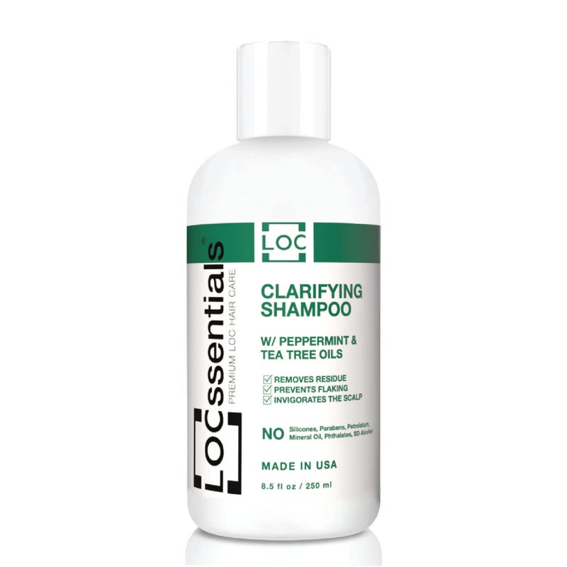 LOCssentials Clarifying Shampoo for Locs  Professional Loc Shampoo for Dreads Twists Braids Interlocks Microlocs Dreadlocks Faux Locs Crochet Hair  with Peppermint and Tea Tree Oils