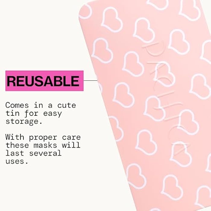 Pacifica Beauty Reusable Lip Line Mask, Skincare, Silicone Mask, For Fine Lines and Wrinkles, Lift and Firm, Pair with Serum, Storage Tin Included, Skin Care, Face Masks Skincare, Vegan, 2 Pieces - Image 5
