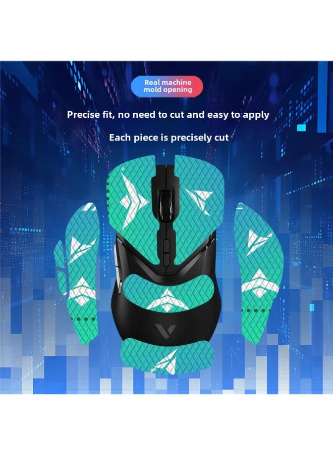 Applicable To Lei Bo Bt9pro Mouse Anti-slip Stickers All-inclusive Diamond Lizard Skin Mouse Protective Stickers Non-slip Sweat-absorbing Wholesale-Color:Lei Bo VT9pro-SY-040 Team Printing/Black Diamond-all-inclusive  - Image 3