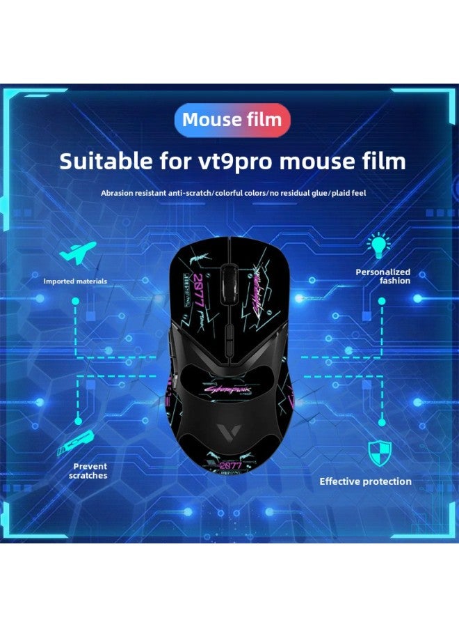 Applicable To Lei Bo Bt9pro Mouse Anti-slip Stickers All-inclusive Diamond Lizard Skin Mouse Protective Stickers Non-slip Sweat-absorbing Wholesale-Color:Lei Bo VT9pro-SY-040 Team Printing/Black Diamond-all-inclusive  - Image 5