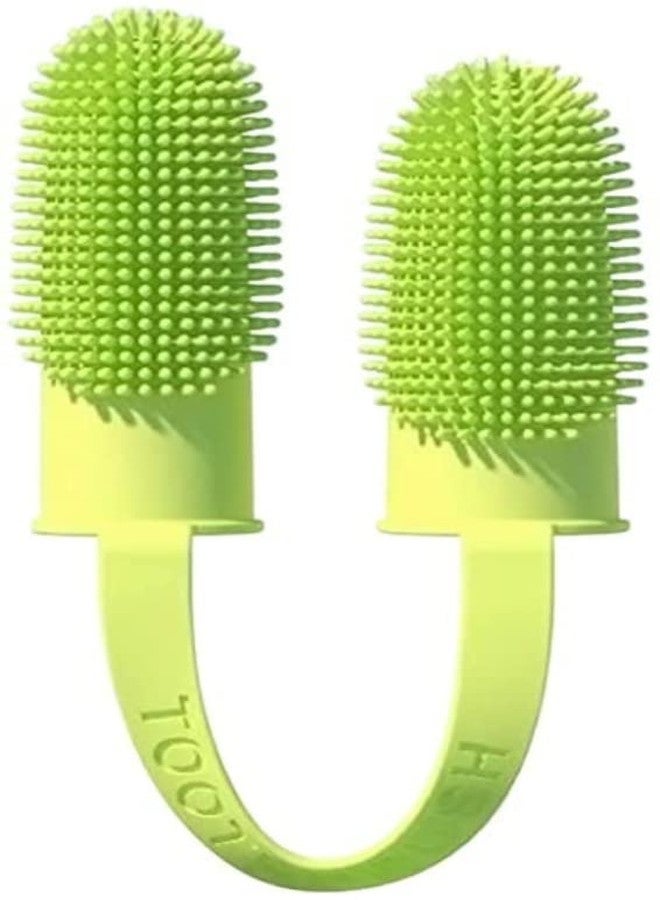 KICKZU Dog Toothbrush Cat Finger Toothbrush Pet Teeth Cleaning | Soft Bristles for Easy Dental Care | Toothbrush Suitable for Large to Small Dogs Cats and Small Pets - Image 1