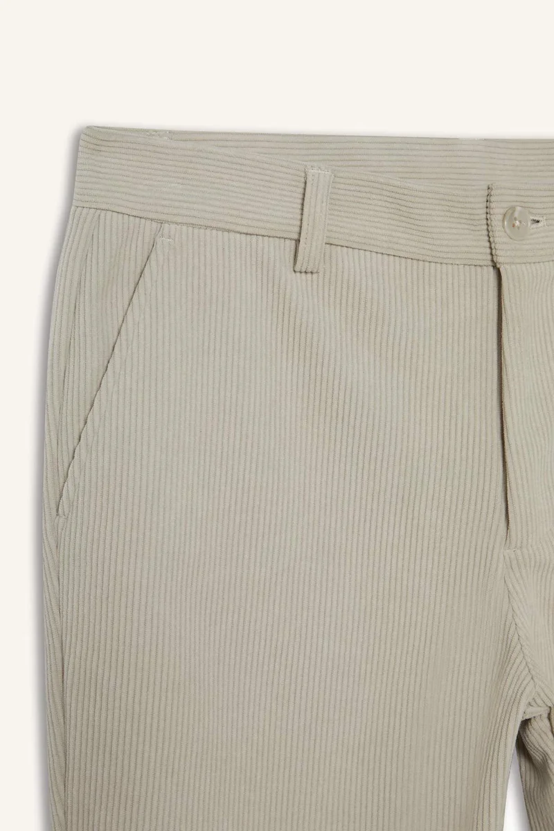 Defacto  Regular Fit Straight Leg Velvet Trousers for Men | Best Price UAE